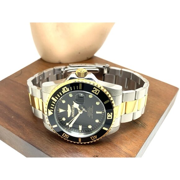 Invicta Men's Watch 36973 Pro Diver Automatic Black Dial Two Tone Steel 44mm - Picture 9 of 15